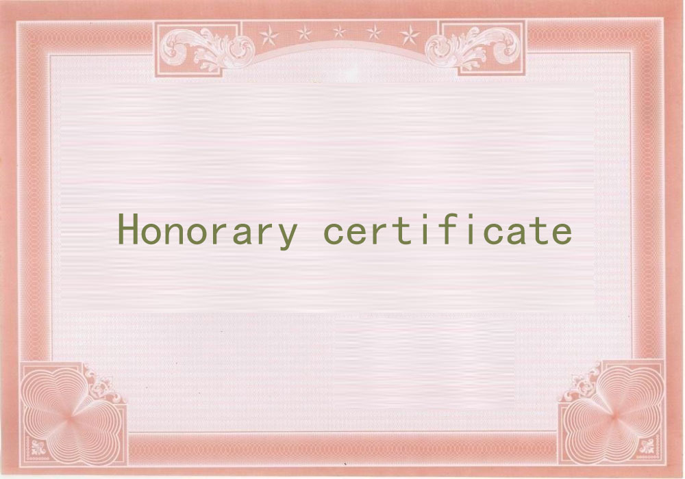 Certificate of Honor 6