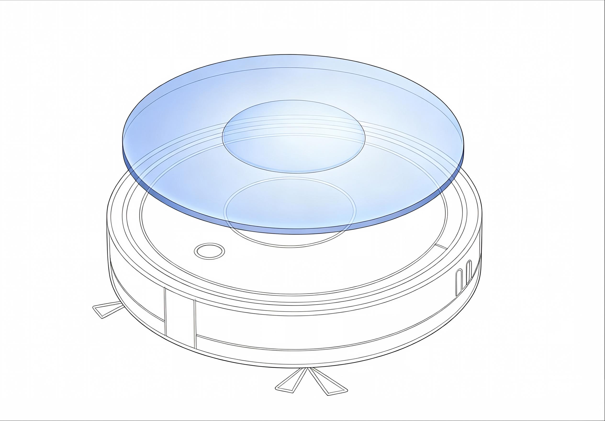 Vacuum cleaner glass lid