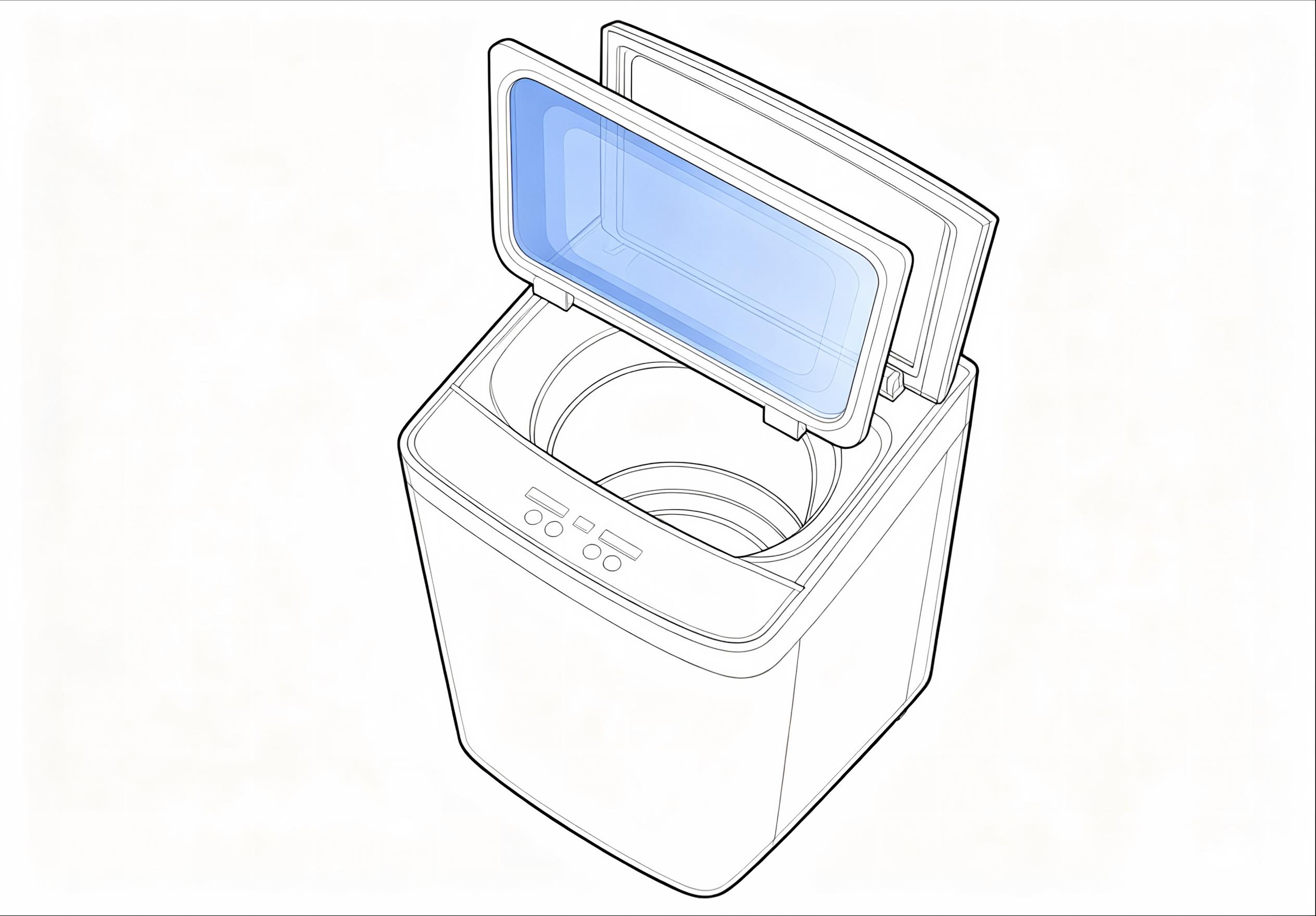 Washing machine glass lid