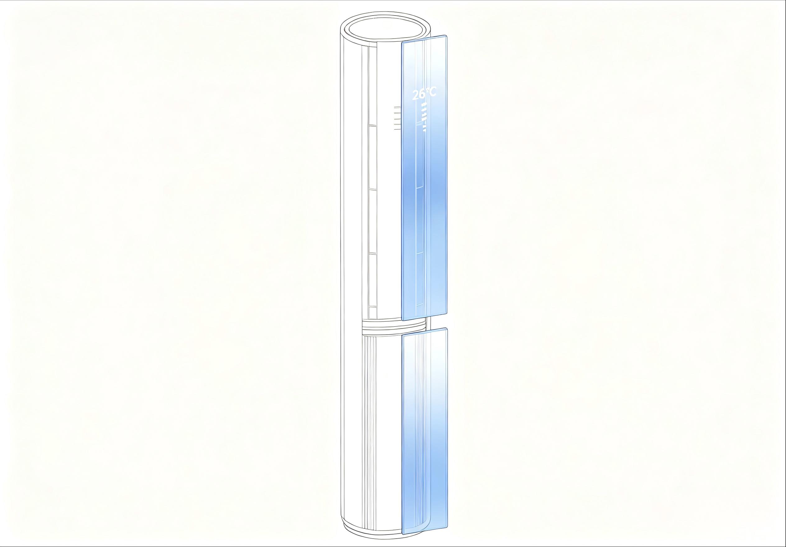 Air conditioner glass panel