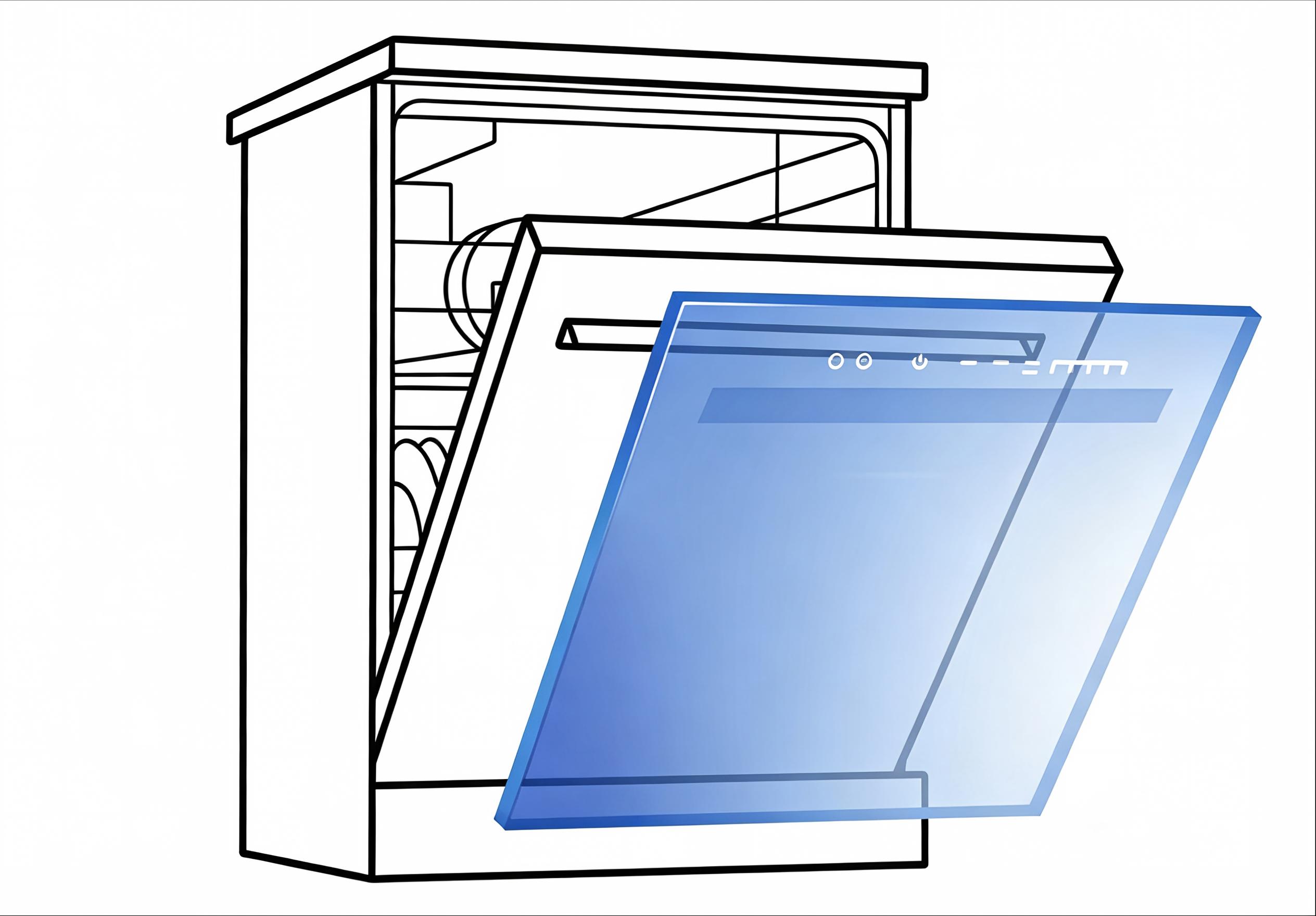 Dish-Washing Machine Door Glass